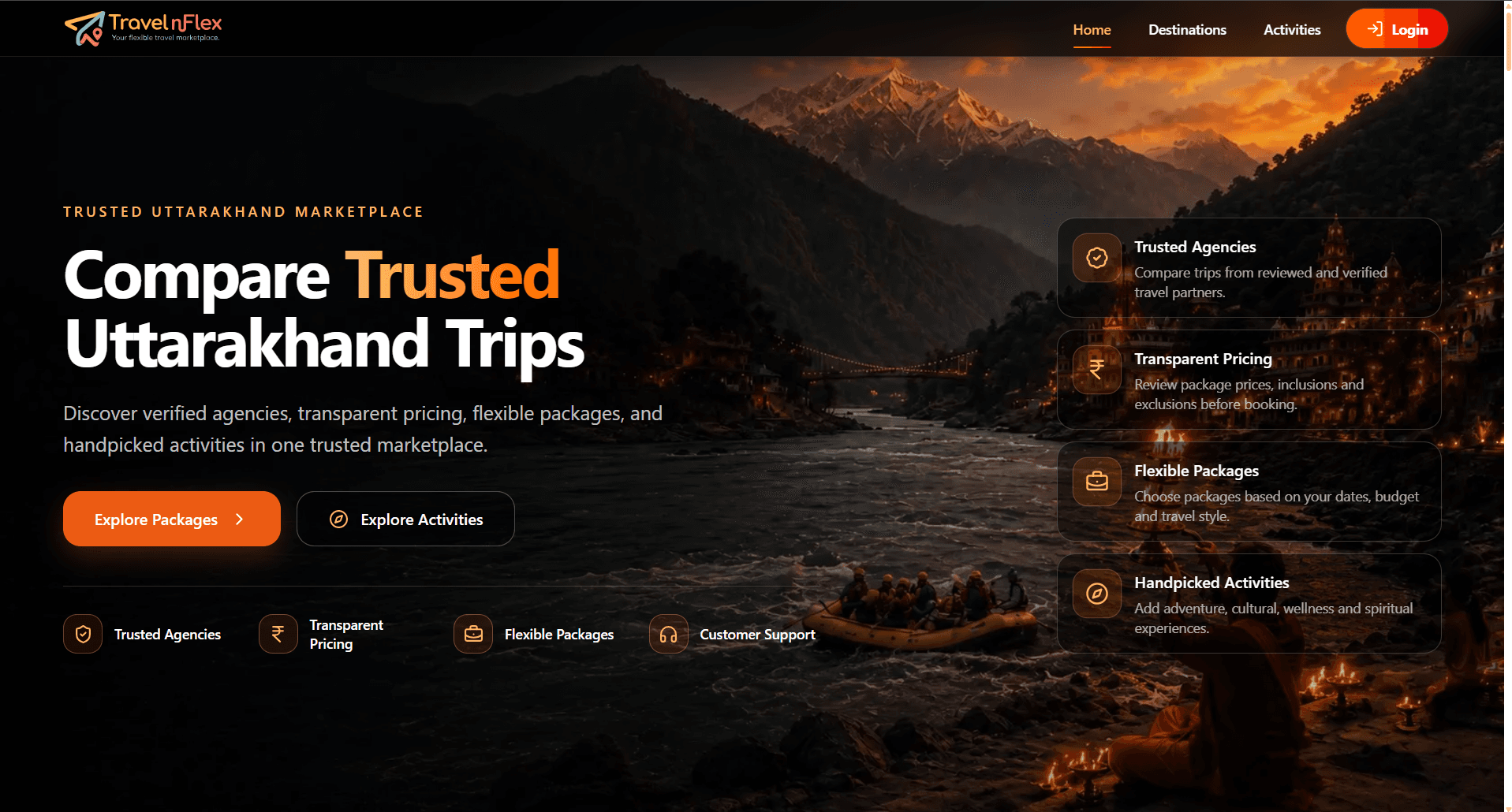 TravelnFlex website preview
